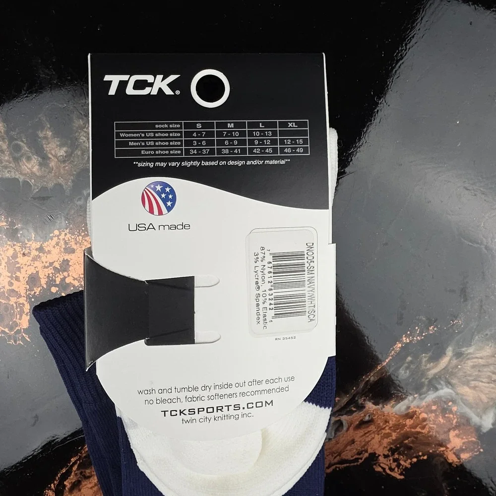 TCK‎ Performance Baseball Socks Mens Small Blue Red Stripe USA Made New